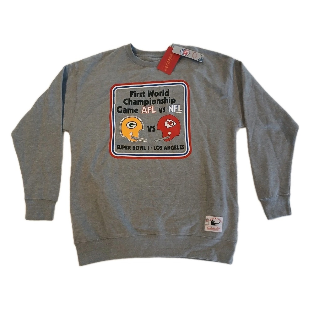 Mitchell & Ness Super Bowl I Packers Chiefs Throwbacks Hoodie Men's Size XL New